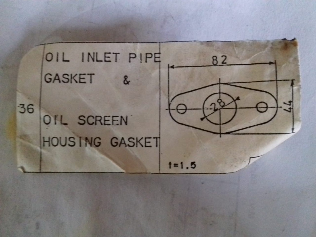 OIL INLET PIPE GASKET-OIL SCREEN GASKET