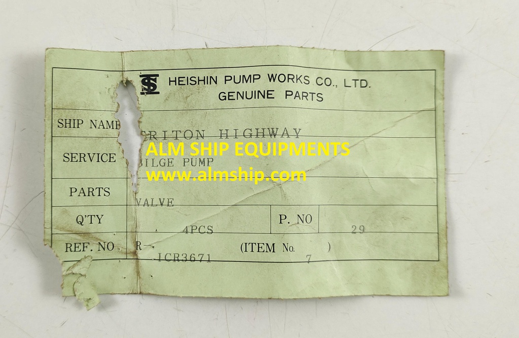 HEISHIN PUMP VALVE HP-2A