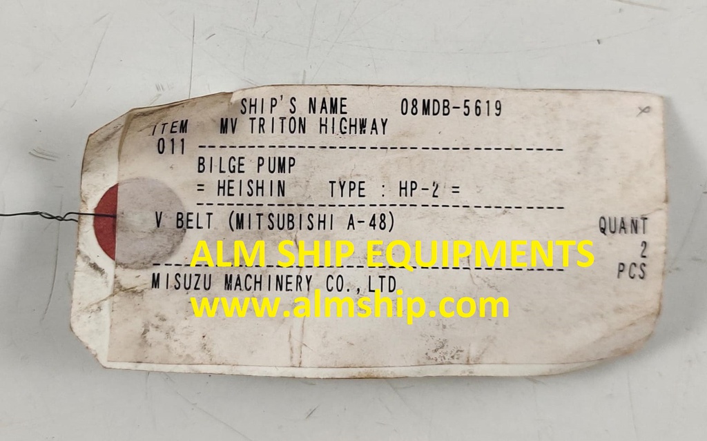 HEISHIN PUMP V-BELT HP-2A (A=48)