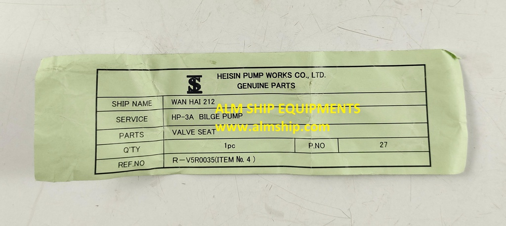 HEISHIN PUMP VALVE SEAT HP-3A