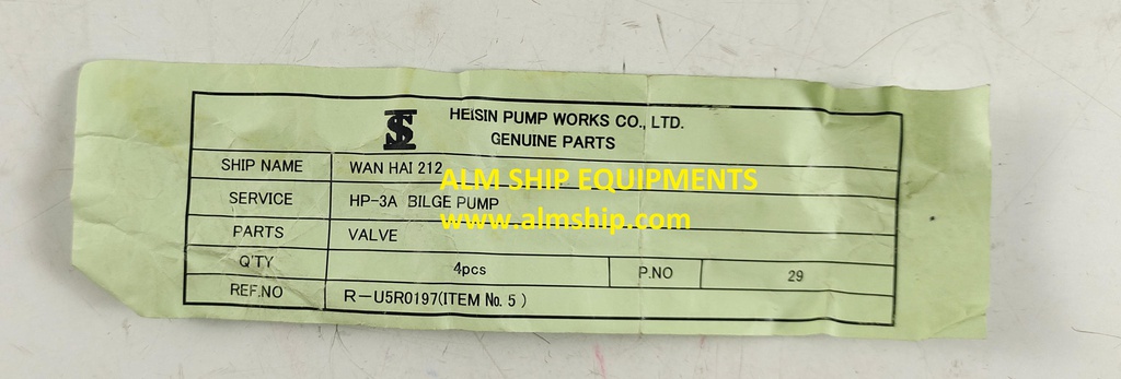 HEISHIN PUMP VALVE HP-3A