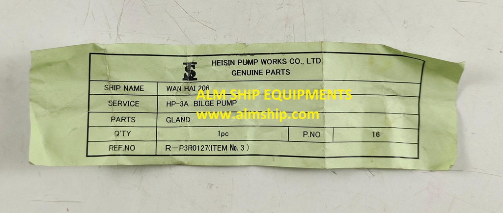 HEISHIN PUMP GLAND HP-3A