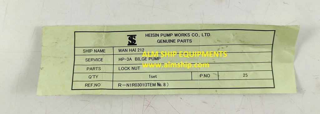 HEISHIN PUMP LOCK NUT HP-3A