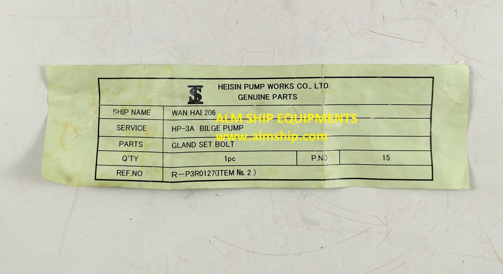 HEISHIN PUMP GLAND SET BOLT HP-3A