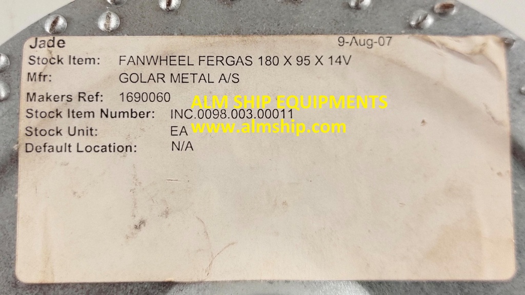IMPELLER BLOWER (FANWHEEL FERGOS)