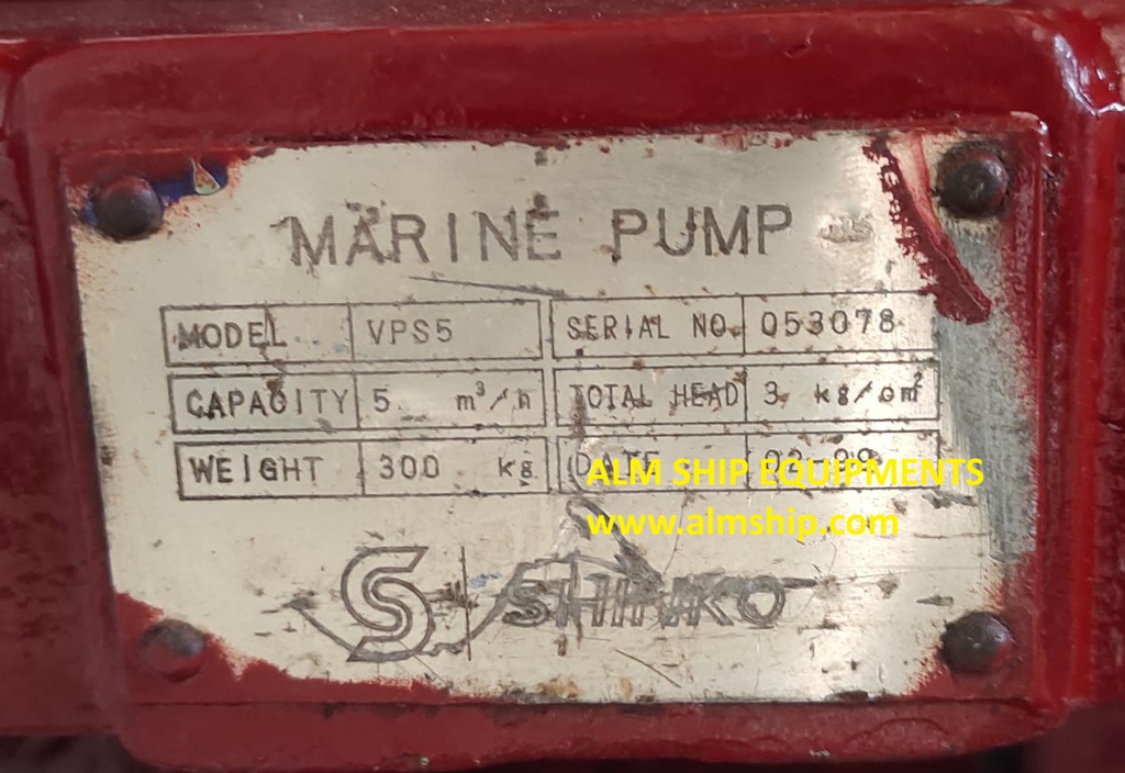 SHINKO VPS5 BILGE PUMP (WITH-OUT MOTOR)