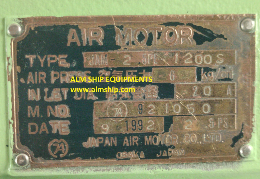 JAPAN AIR MOTOR JAM-2.5PE-1200S