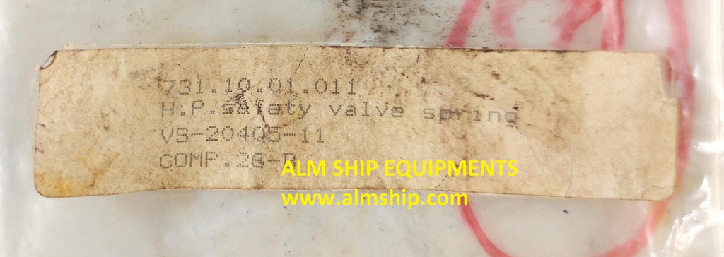 TANABE H-73/H-74 SPRING FOR SAFETY VALVE H.P