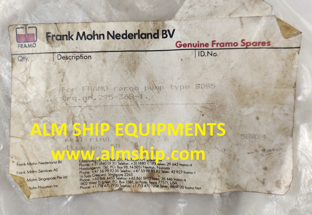 FRAMO SEAL RING 58024 295-368-1