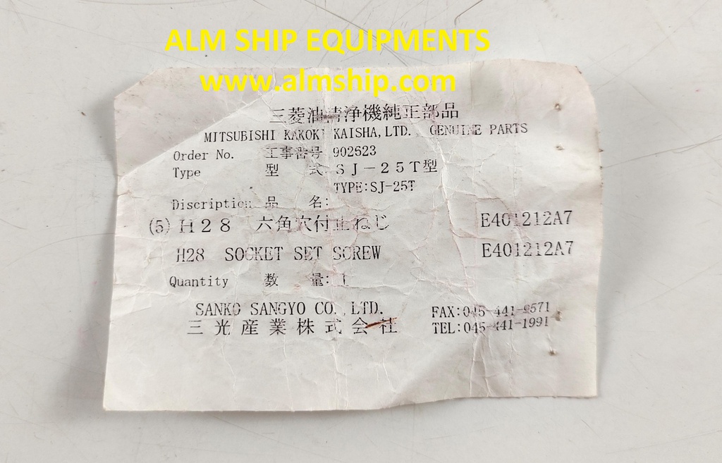 MITSUBISHI SOCKET SET SCREW SJ25T
