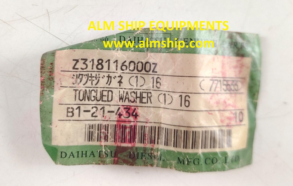 DAIHATSU TONGUED WASHER