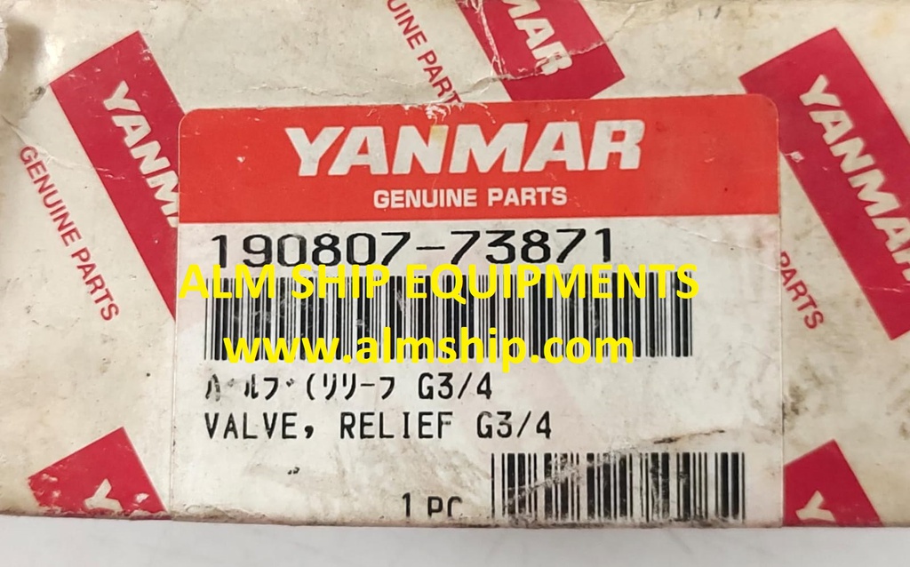 YANMAR RELIEF VALVE G3/4 SC-30N/SC-40N