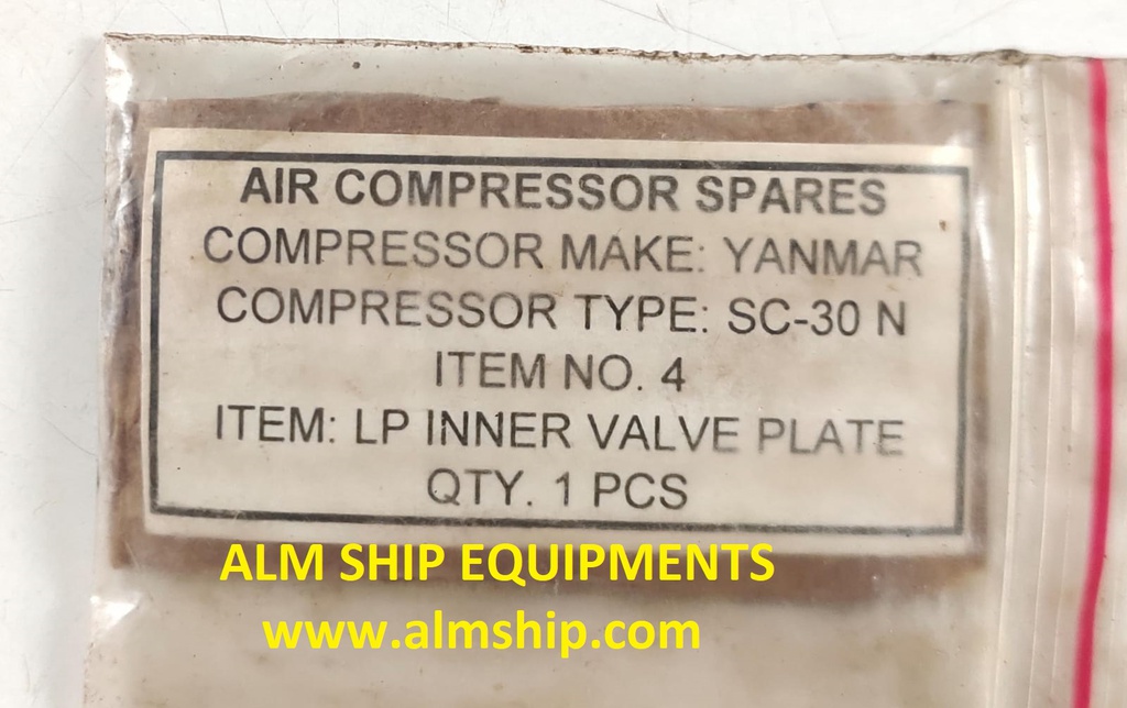 YANMAR L.P. INNER VALVE PLATE SC-30N/SC-40N