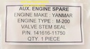 YANMAR VALVE STEM SEAL M200