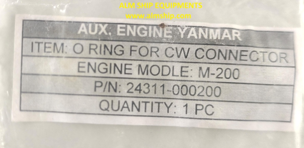 YANMAR O-RING FOR CW CONNECTOR M-200
