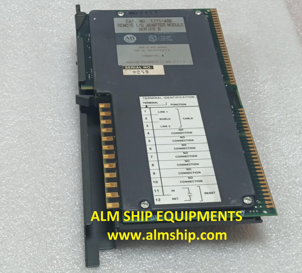REMOTE I/O ADAPTER MODULE/ALLEN BRADLEY/ 1771-ASB