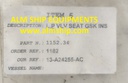 L.P VALVE SEAT GASKET INS 1152.34