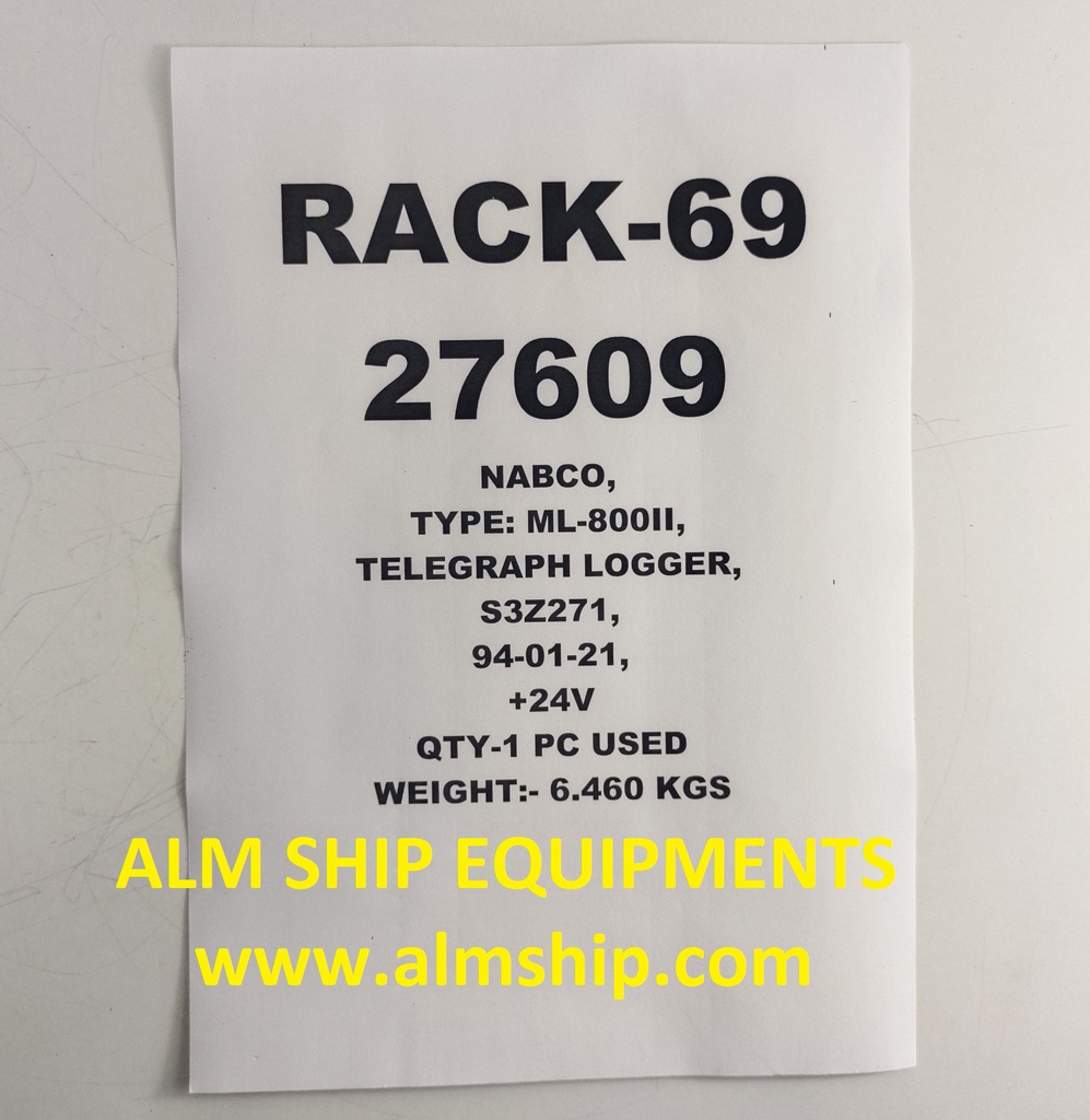 NABCO ML-800II TELEGRAPH LOGGER