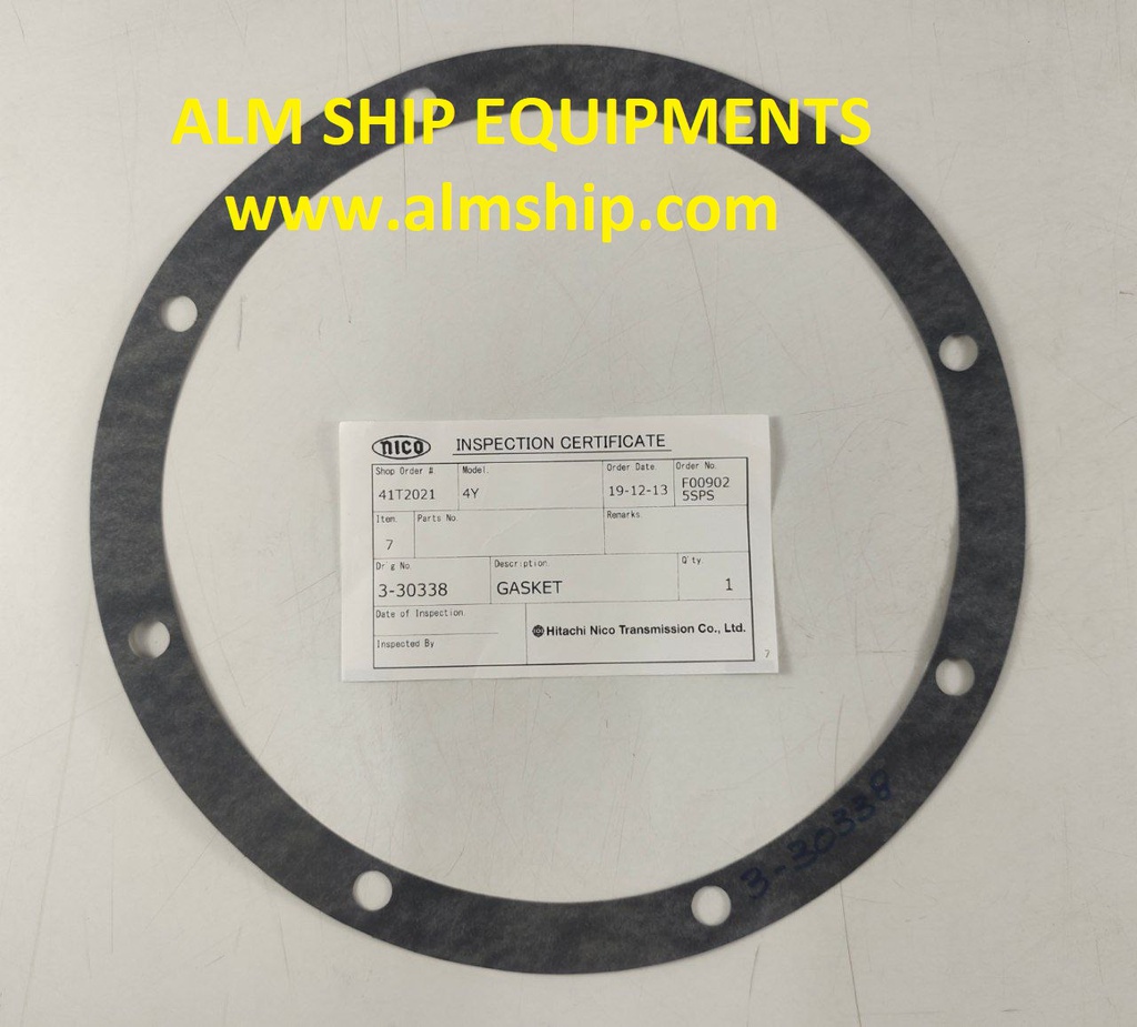 TWIN DISC GASKET P/N: 3-30338