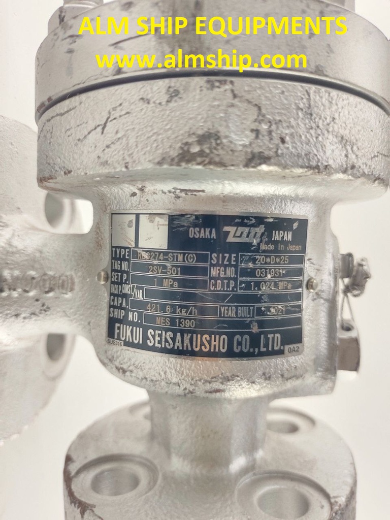PREESURE SAFTY VALVE FUKUI SEISAKUSHO REC274- STM(C)