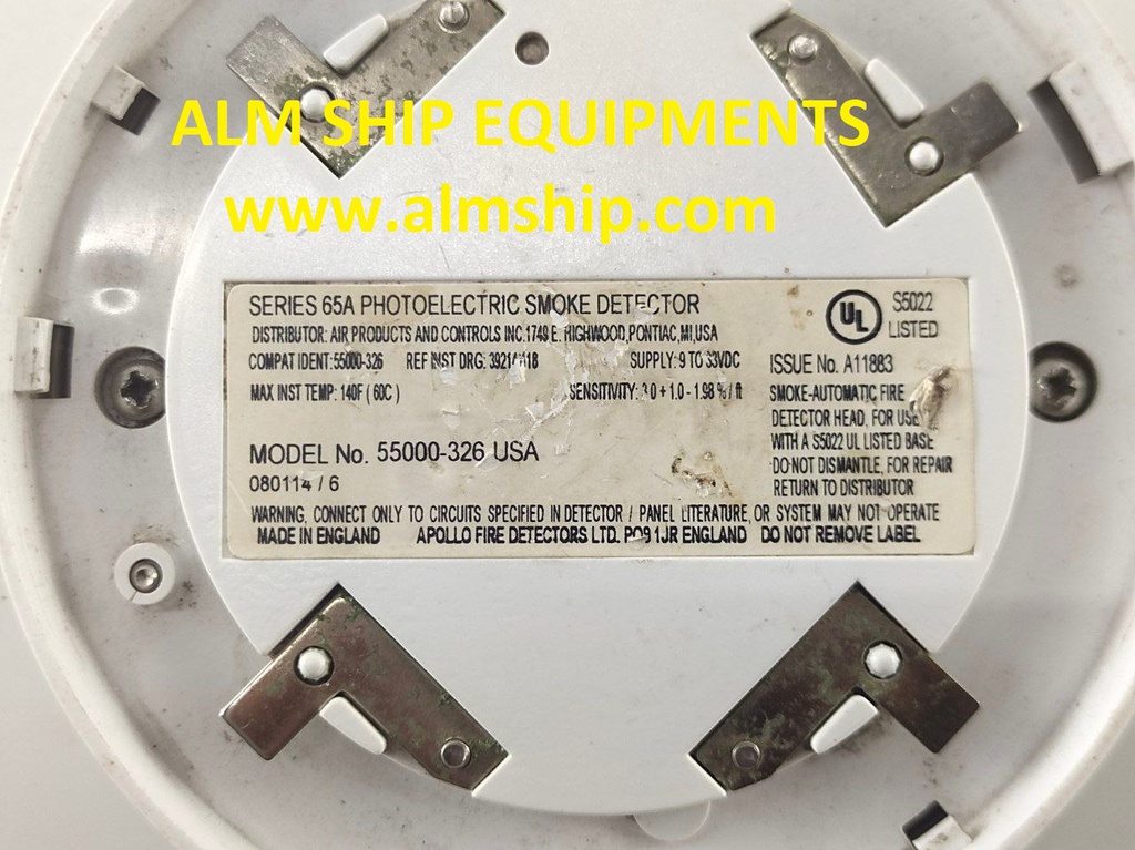 SMOKE DETECTOR WITH BASE APOLLO -55000-326 USA