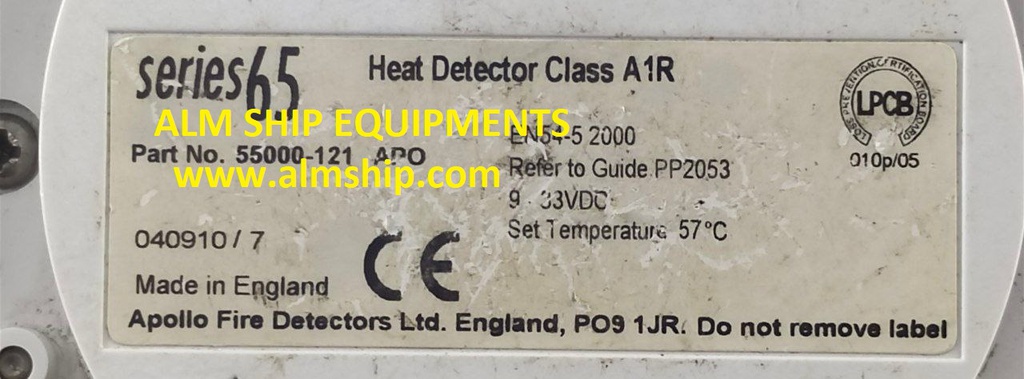 APOLLO SMOKE DETECTOR SERIES 65 55000-121 APO