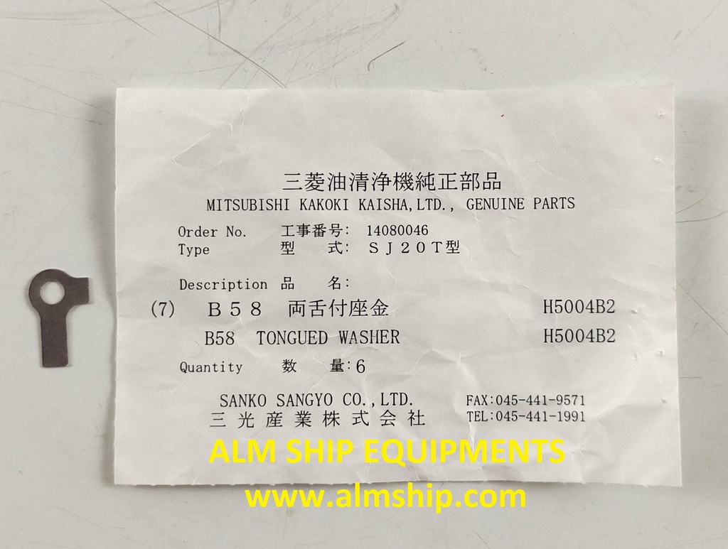 MITSUBISHI TONGUED WASHER SJ20T