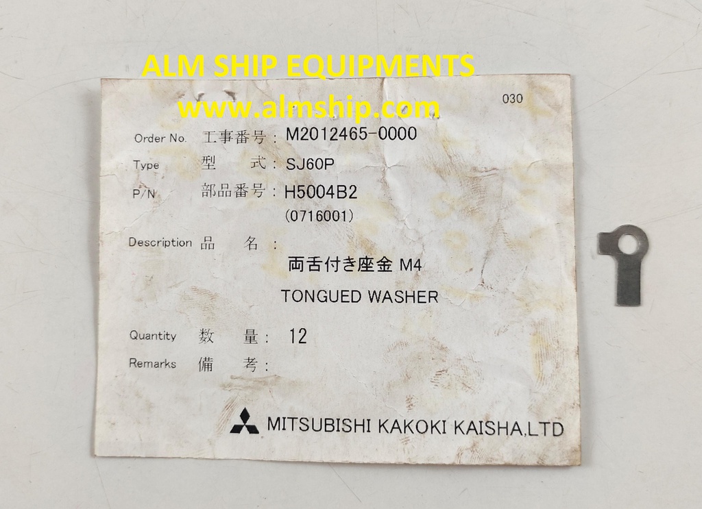 MITSUBISHI TONGUED WASHER SJ60P
