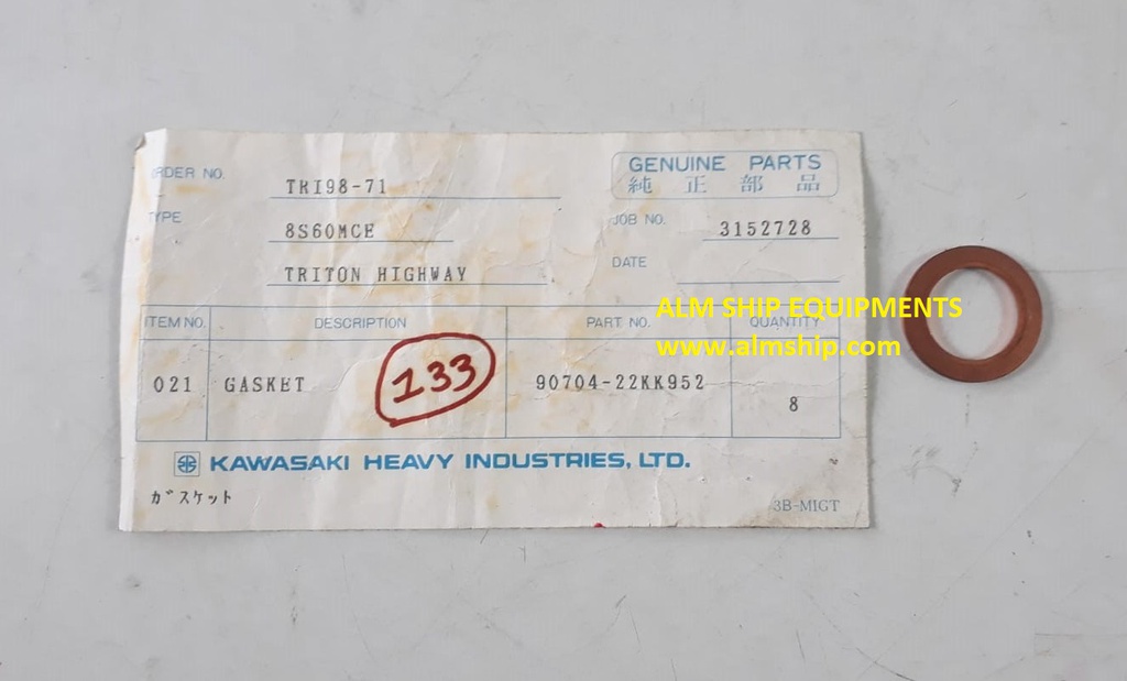 GASKET-KAWASAKI 8S60MCE