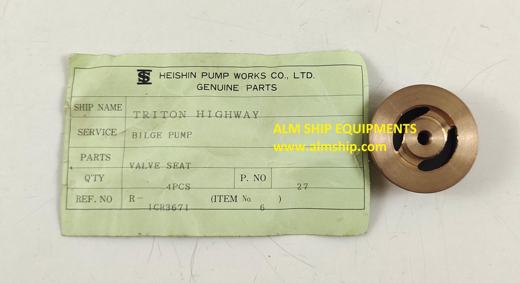 HEISHIN PUMP VALVE SEAT HP-2A