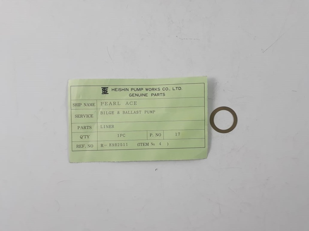 LINER (BILGE &amp; BALLAST PUMP)