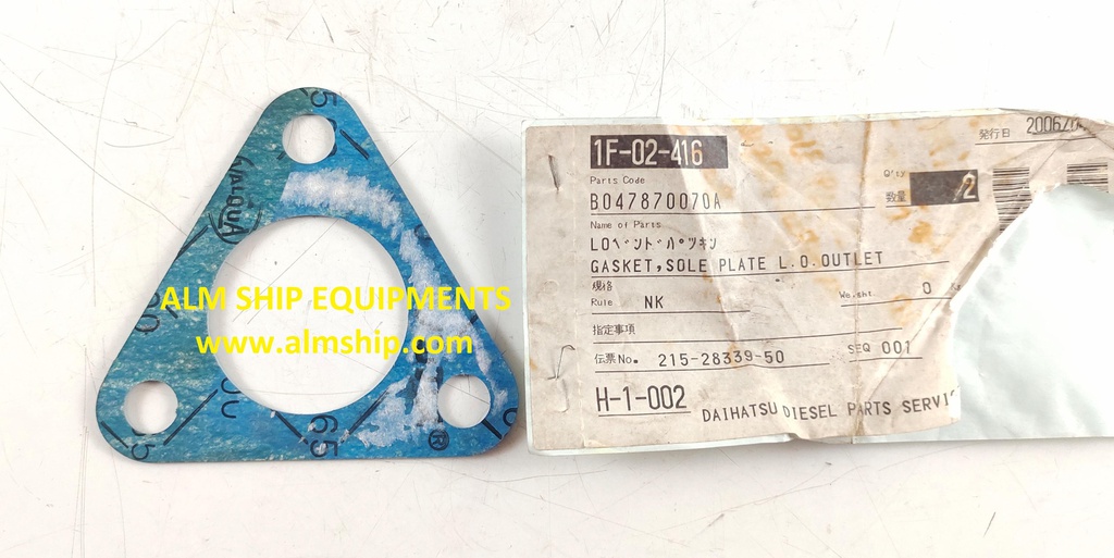 DAIHATSU GASKET SOLE PLATE L.O.OUTLET