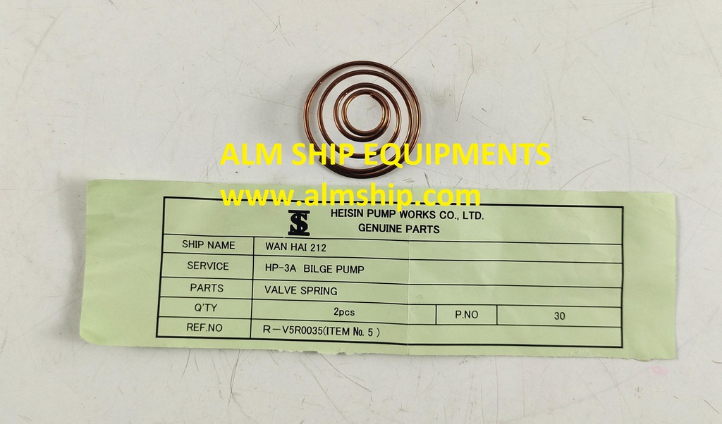 HEISHIN PUMP VALVE SPRING HP-3A