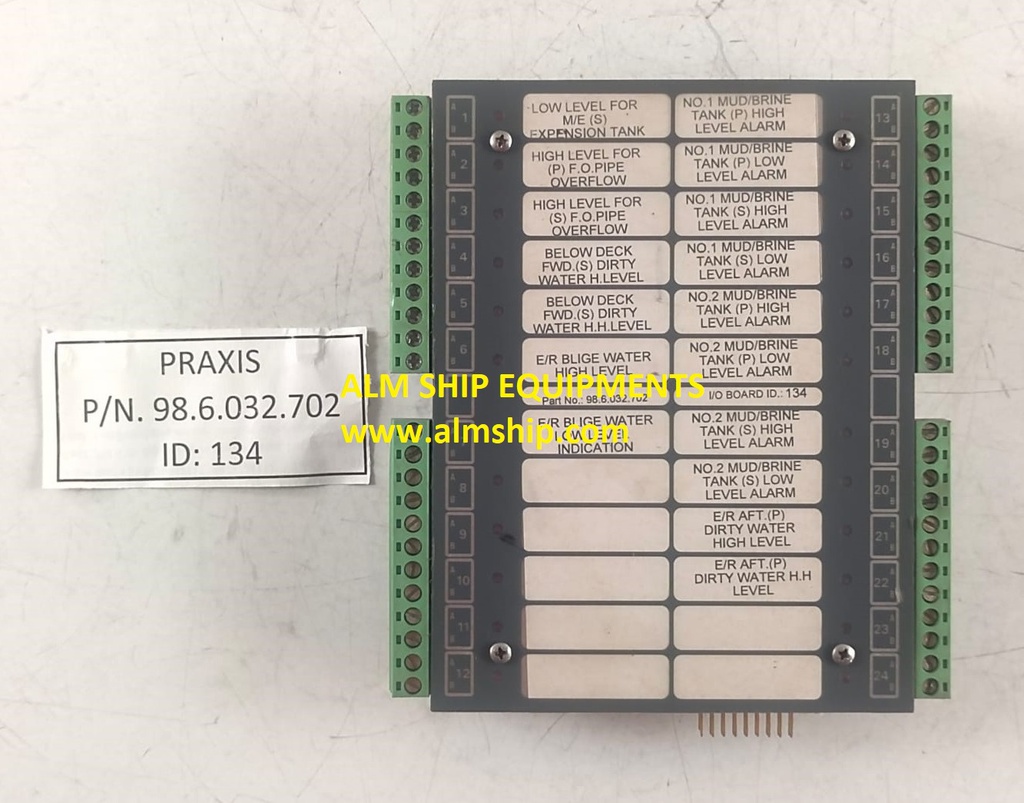 Praxis 98.6.032.702 Processor Board Rev DA Id 134