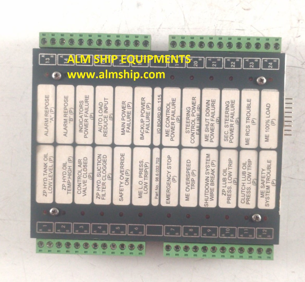 Praxis 98.6.032.702 Processor Board Rev DA Id 115