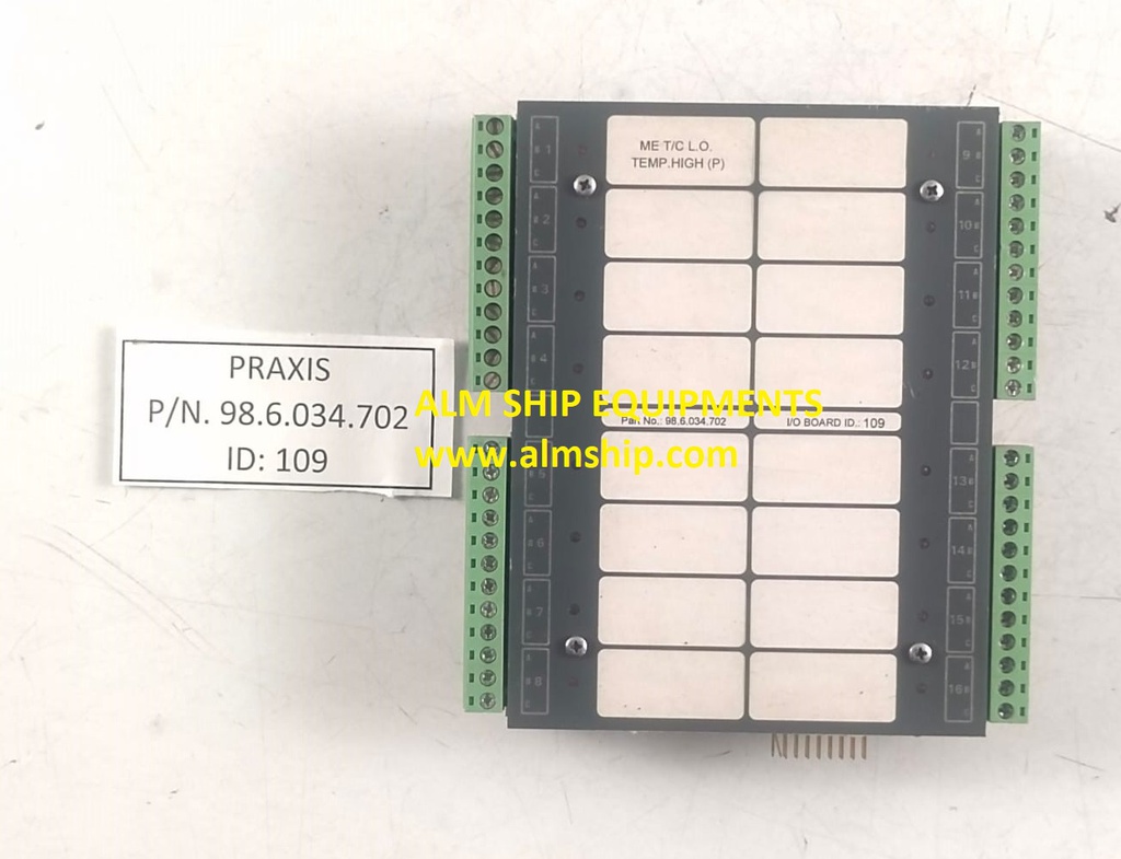 Praxis 98.6.034.702 Processor Board Rev HA Id 109