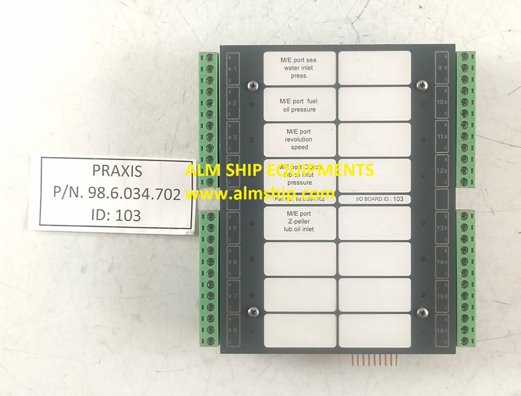 Praxis 98.6.034.702 Processor Board Rev HA Id 103