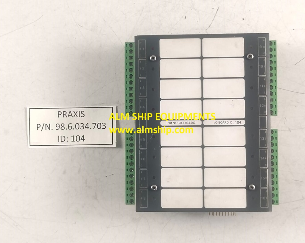 Praxis 98.6.034.703 Processor Board Rev EA Id 104