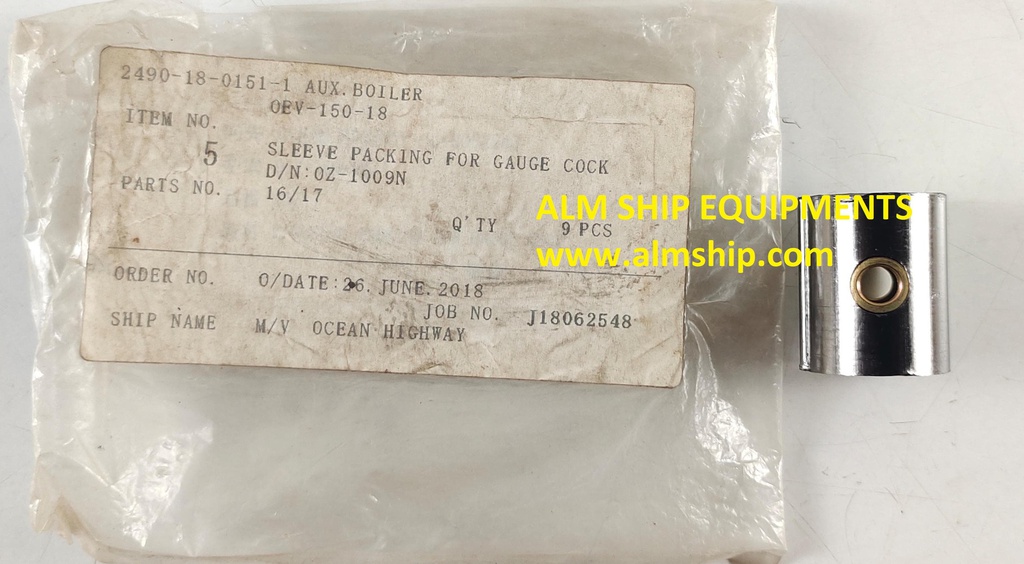 SLEEVE PACKING FOR GAUGE COCK