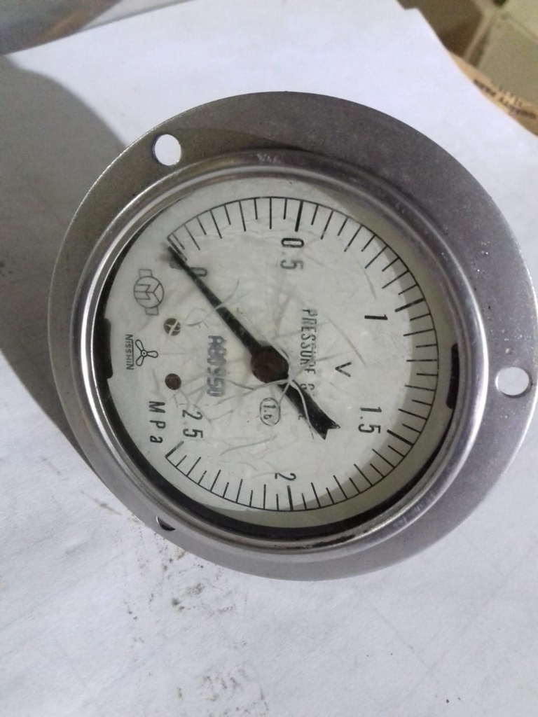 TANABE H-73/H-74 PRESSURE GAUGE 0-2.5 MPA ( OIL LEAKAGE)