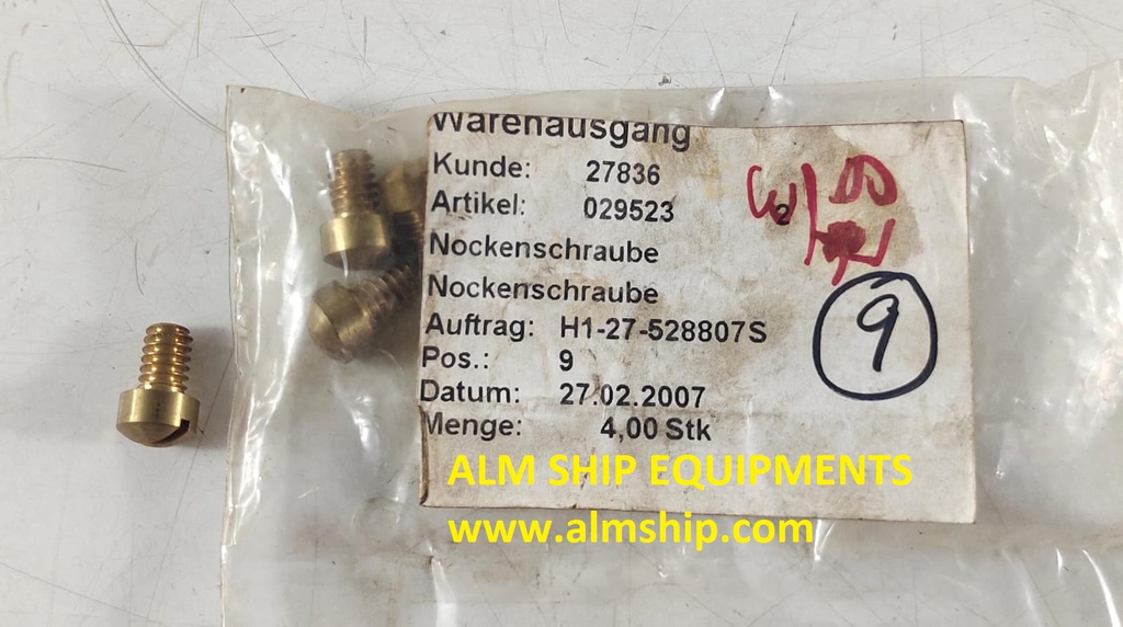 HAMWORTHY 2TF5/2TF54 CAM SCREW