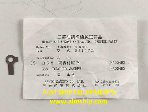 MITSUBISHI TONGUED WASHER SJ20T