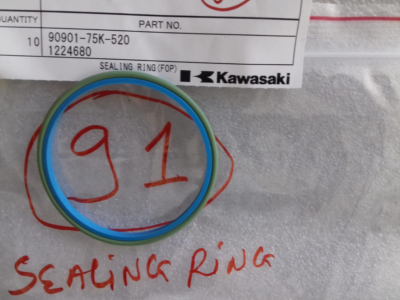 SEALING RING(FOP)-KAWASAKI 8S60MCE