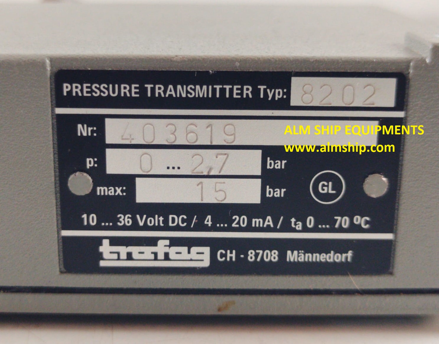Trafag Pressure Transmitter 8202