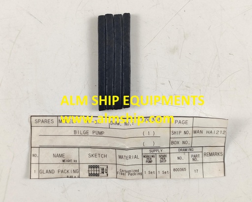 HEISHIN PUMP GLAND PACKING HP-3A