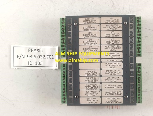 Praxis 98.6.032.702 Processor Board Rev DA Id 133