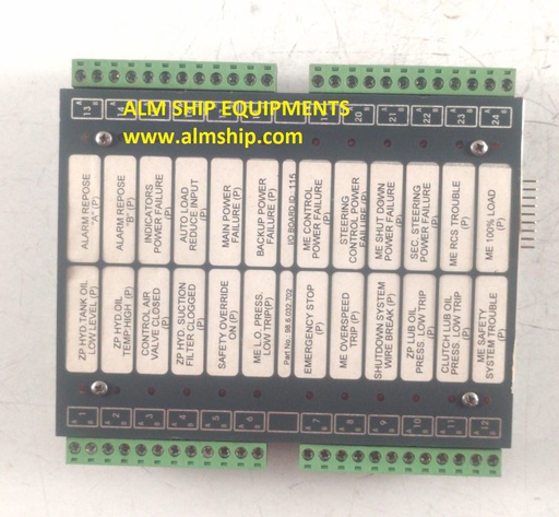 Praxis 98.6.032.702 Processor Board Rev DA Id 115