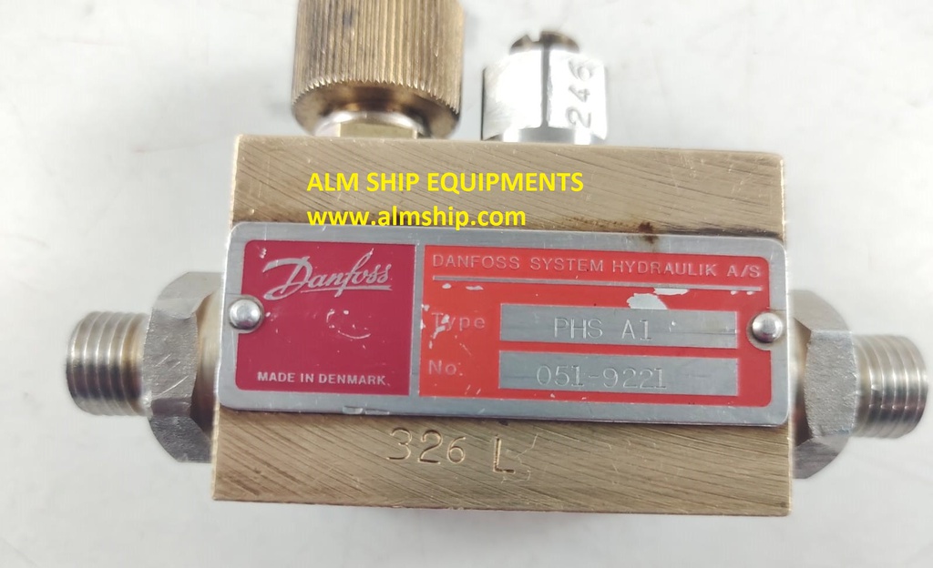 Damcos / Danfoss PHS A1 Pipe, Hand Pump St Block. Part 051-9221