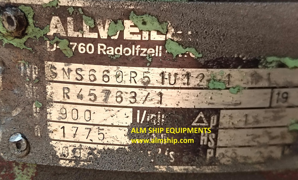 ALLWEILER SNS660R5 1U12-1 SCREW OIL PUMP