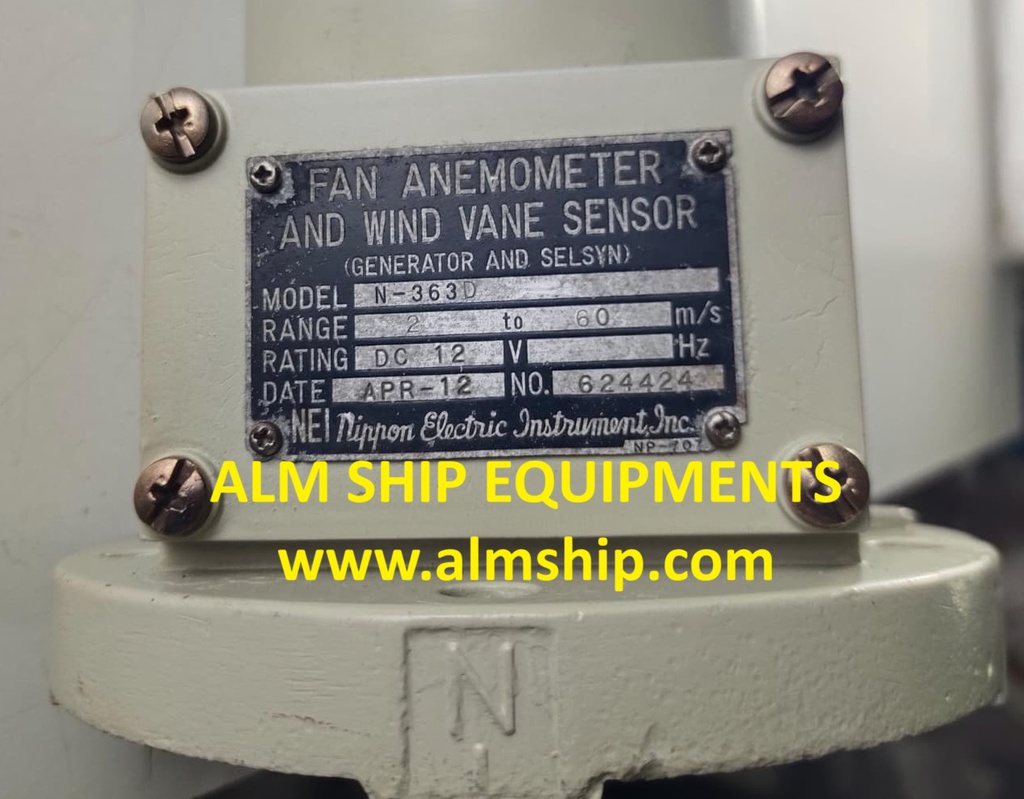 NIPPON N-363D FAN ANEMOMETER AND WIND VANE SENSOR